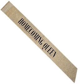 Anderson's Homecoming Queen Gold Glitter Sash, Homecoming Sashes, High School Dance, Homecoming Court