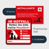 younikat Emergency Card for Pets I 8.5 x 5.5 cm