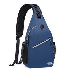 MOSISO Sling Mochila, Multiusos Crossbody Bolso Bandolera Mochila de Senderismo de Viaje, Luz Verde Azulado
