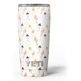 Design Skinz The Vintage All Over Kite Flying Pattern - Skin Decal Vinyl Wrap Kit compatible with the Yeti Rambler Cooler Tumbler Cups