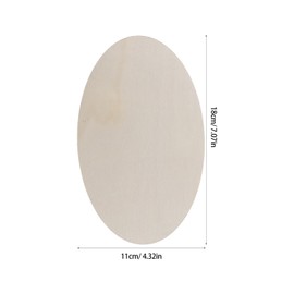 Operitacx 15pcs Unfinished Basswood Sheets for DIY Art Oval Shaped Wood Pieces for Painting and Crafting Durable Lightweight Craft Material for Home and School Projects