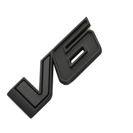 1pcs V6 Emblem 3D Badge Truck Nameplate Sticker Decal Replacement for 17-21 Canyon Colorado (Matte Black)