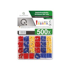 Quadrios 22C424 Crimp Connector Assortment 0.5 mm² 2.5 mm² Red, Blue, Yellow 1 Set