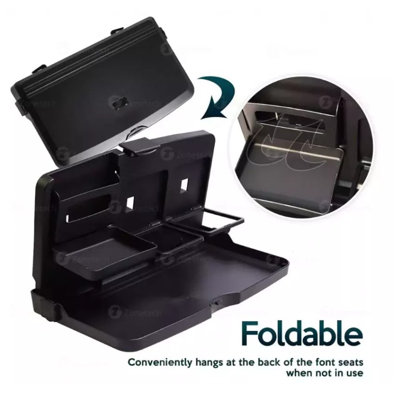 StoreSmith Make Road Trips Folding Car Back Seat Table Tray