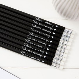 ANGEL & DOVE 'Share a Memory' Remembrance Pencils - for Condolence Book, Funeral Favours, Memorial Keepsake (10)