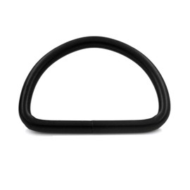 Amanaote Metal D-Rings Buckle 2" Inside Diameter Non-Welded for Webbing Sewing DIY - Black - Pack of 10