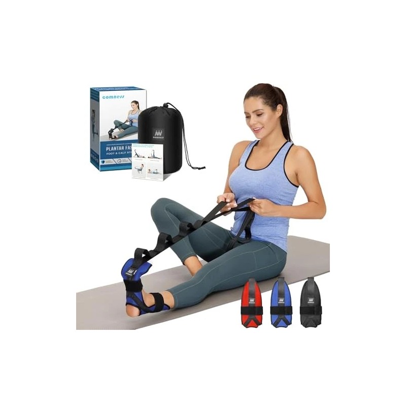 Foot & Calf Stretching Strap for Plantar Fasciitis & Heel
