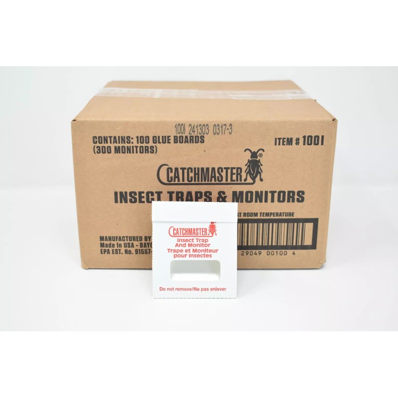 Catchmaster 100i Insect Glue Monitor 300 Pack (Case) Roach Ant
