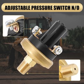 Dokili Adjustable Pressure Switch N/O 1/8-27NPT Set at 4 PSI Highest to 7PSI Compatible with Honeywell M4006-4 Hobbs 76575-4 Caterpillar CAT 4D-4785 2Y-4439 6N2466 9G8010