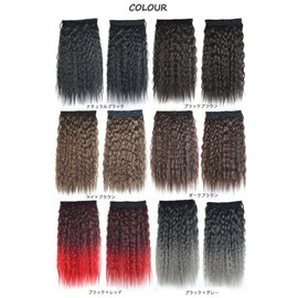 YJINCO YJWJ008-dbrn Extension, Collar Wig, Flathovage, Point Wig, Long Clip, Harajuku Style Hula Dance, Tahitian Dance, Waffle, One Touch