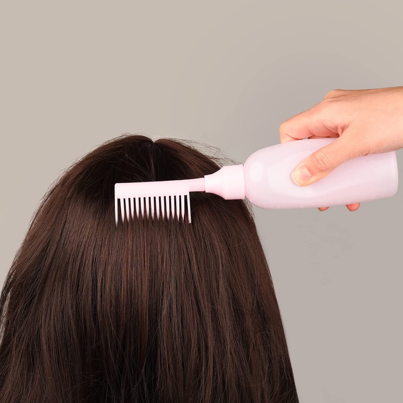 UNVOJL 2 Pack Root Comb Applicator Bottle Hair Dye Dispensing