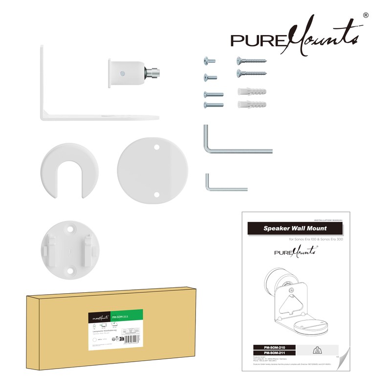 PureMounts Speaker Bracket for Sonos Era 100 & 300, Speaker