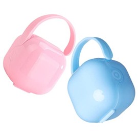 HEMOTON Caja De Almacenamiento Para Chupetes De Bebé (2 Unidades) Estuche Para Chupetes De Viaje Y Bolsa De Fácil De Limpiar Perfecto Para Niñas