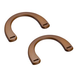 sourcing map U-Shaped Purse Handle, 2Pcs 7.17" Wooden Handbags Purse Handles Replacement for Handmade Bags Handbags Purse Making, Brown