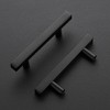 Ravinte 10 Pack Matte Black Cabinet Pulls Slim Kitchen Cabinet