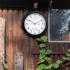 NeXtime Wall Clock (Garden/Inside) 25.5 cm Time/Temp/Humidity Black Plastic Daisy,