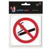 pubblimania Smoking Prohibited | Outdoor Aluminium Sign 3 mm Thick