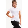 DEVOPS Women's Compression Workout Athletic Shirt (Large, White/White)