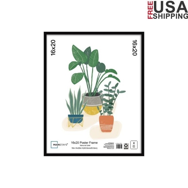 Unbranded Black 16x20 Poster Frame Set of 1 Lightweight Wall