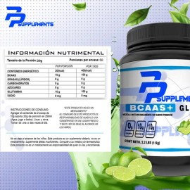 Pulse Aminoacidos Bccas  Glutamina 1 Kg 50 Servicios Varios                                                                                           