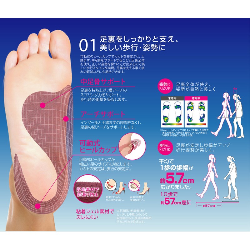 Ayumu Kizuki Ageless Walk Insoles Bordeaux