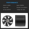 Hon&Guan 8 Inch Inline Booster Duct Fan with Speed Controller