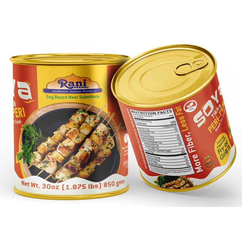 Rani Soya Tikka Peri-Peri 30oz (1.875lbs) 850g, Pack of 6,