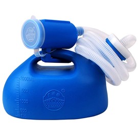 testyu Unisex Urine Bottle 2000 ml Portable Unisex Urinal Bottle with Lid for Car Travel Unisex Men Women Children Car Jam - Blue