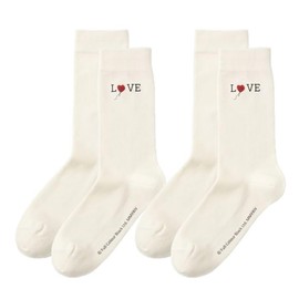 Gunze BDW055 Bodywild Men's Socks, Set of 2 Pairs, white