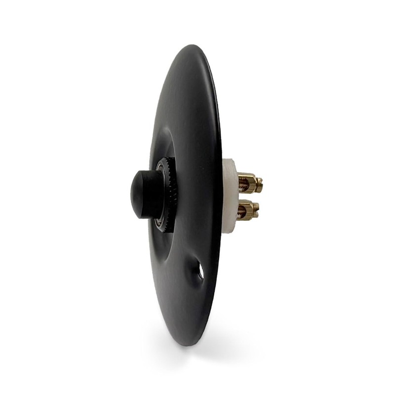 A29 Black Powder Coated Iron Doorbell Button – 3" diameter