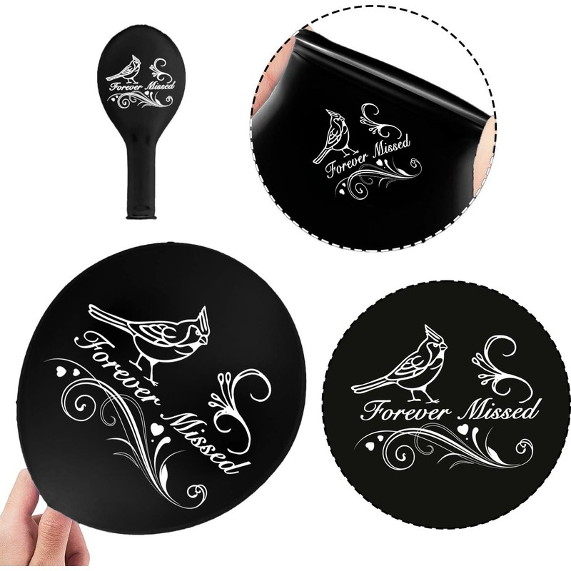 Memorial Remembrance Balloons 30 Pieces 12" Black Funeral Themed Memorial