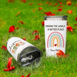 Breezy Valley - Regalos de 60 cumpleaños para mujer, vaso de cumpleaños de 1965, vasos de cumpleaños clásico de 1965 para mamá, esposa, hermana, amigos, regalos de feliz cumpleaños 60