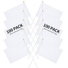 100 Pack Sublimation Flags Blank, White Flag Blank Flag Small