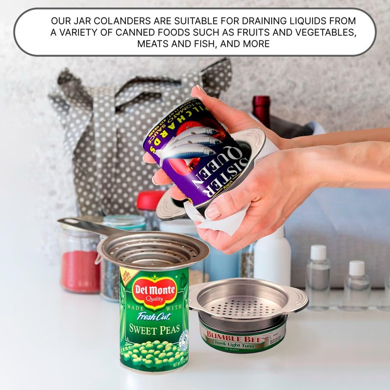 2 PCS Tuna Strainer for Can - Small Colander with