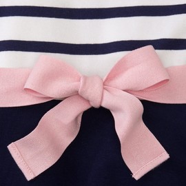 Hope & Henry Girls' 3/4 Sleeve Lightweight Knit Skater Dress