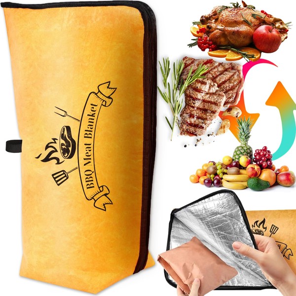 BBQ Blanket for Resting Meat 21", Reusable Insulated Smoker Meat