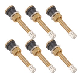 Acouto Truck Valve Stem,10 Pcs Valve Stems Straight Brass Heavy Duty Clamp in Tubeless Truck Tire Valve Core