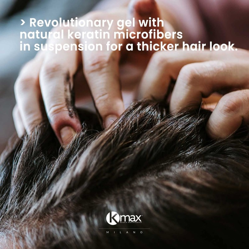 Kmax Thickening Styling Gel with Keratin Fibres for Thin Hair