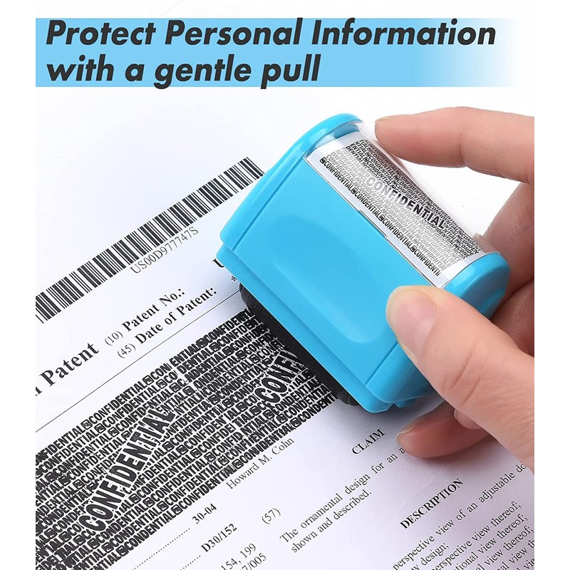 Xnourney Wide Data Defender Roller Stamp, Identity Theft Protection Roller