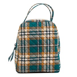 Vera Bradley Women's Cotton Lunch Bunch Lunch Bag, Orchard Plaid, One Size