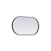Elegant Decor Asha 20x36" Oval Modern MDF Wood/Iron Mirror in