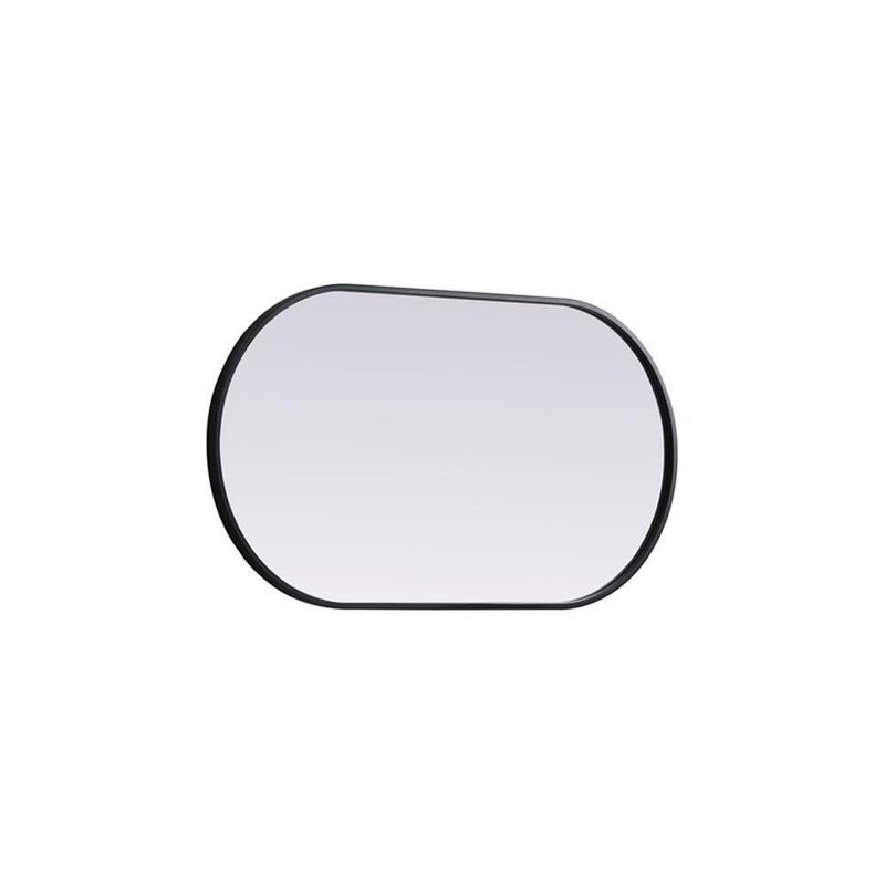 Elegant Decor Asha 20x36" Oval Modern MDF Wood/Iron Mirror in