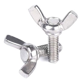 10 Pcs M8 Carbon Steel Zinc Plating Wing Butterfly Screws Bolts,Wing Bolt,Machine Fastener,Thumb Hand Screws for Electronic Equipment (Galvanized M8-1.25 x 30mm)
