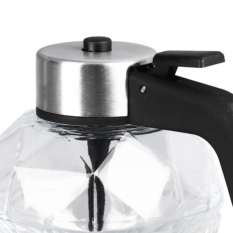 Honey Syrup Dispenser with Stand Multipurpose Honey Jar Clear Glass