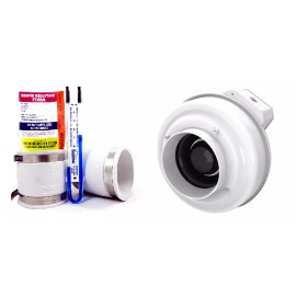 Fantech Rn1 Radon Mitigation Fan & Install Kit with Dynameter - 3x4" Black