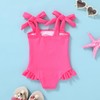 YOUNGER TREE Toddler Swimsuit Girl Color Block Stripe One-Piece Swimwear