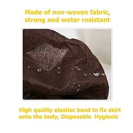 Elitzia Disposable Salon Spa Sauna Wrap Bathrobe Non-Woven Beauty Skirt Chest Fabric Adjustable Closure Sweat Steaming 50 pcs ET11922 (Brown)