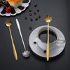 NMQLX Dessert Spoon Set, 6-16 Pcs 7" flower Shape Stainless