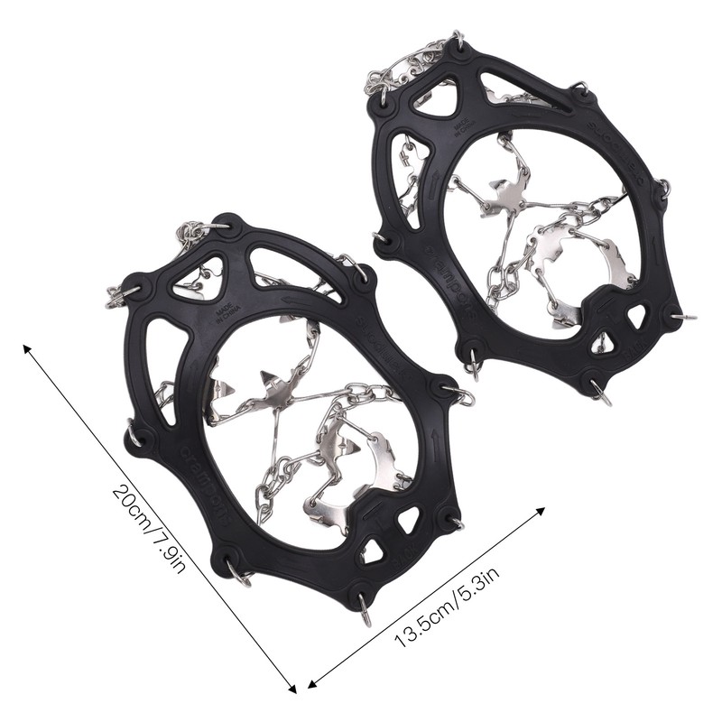 Ice Traction Cleats Shoe Crampons Snow Grips with 19 Spikes