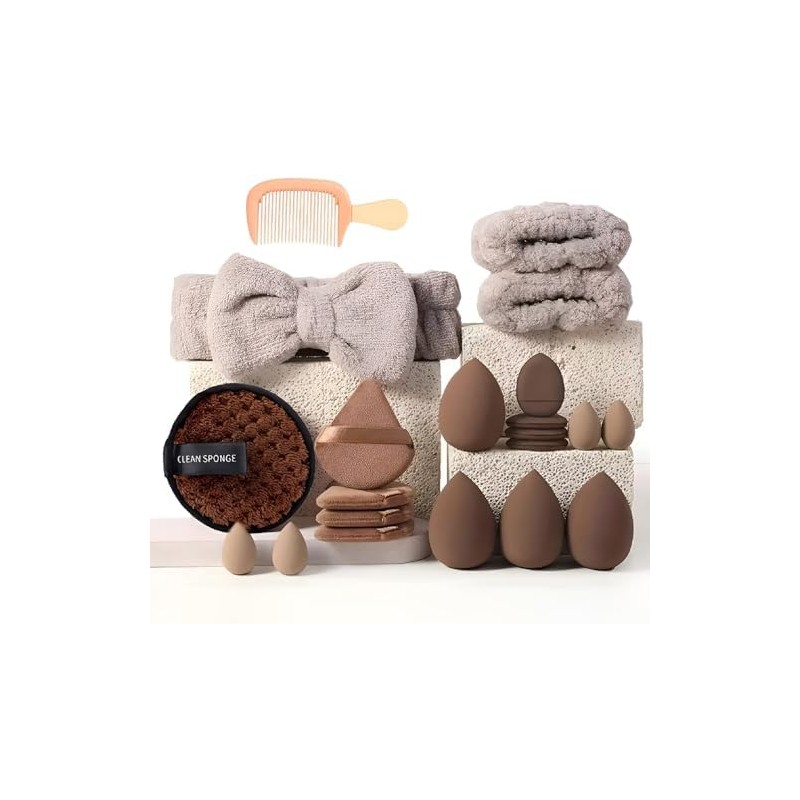 21 Set de Herramientas de Maquillaje Profesional Esponja de Maquillaje